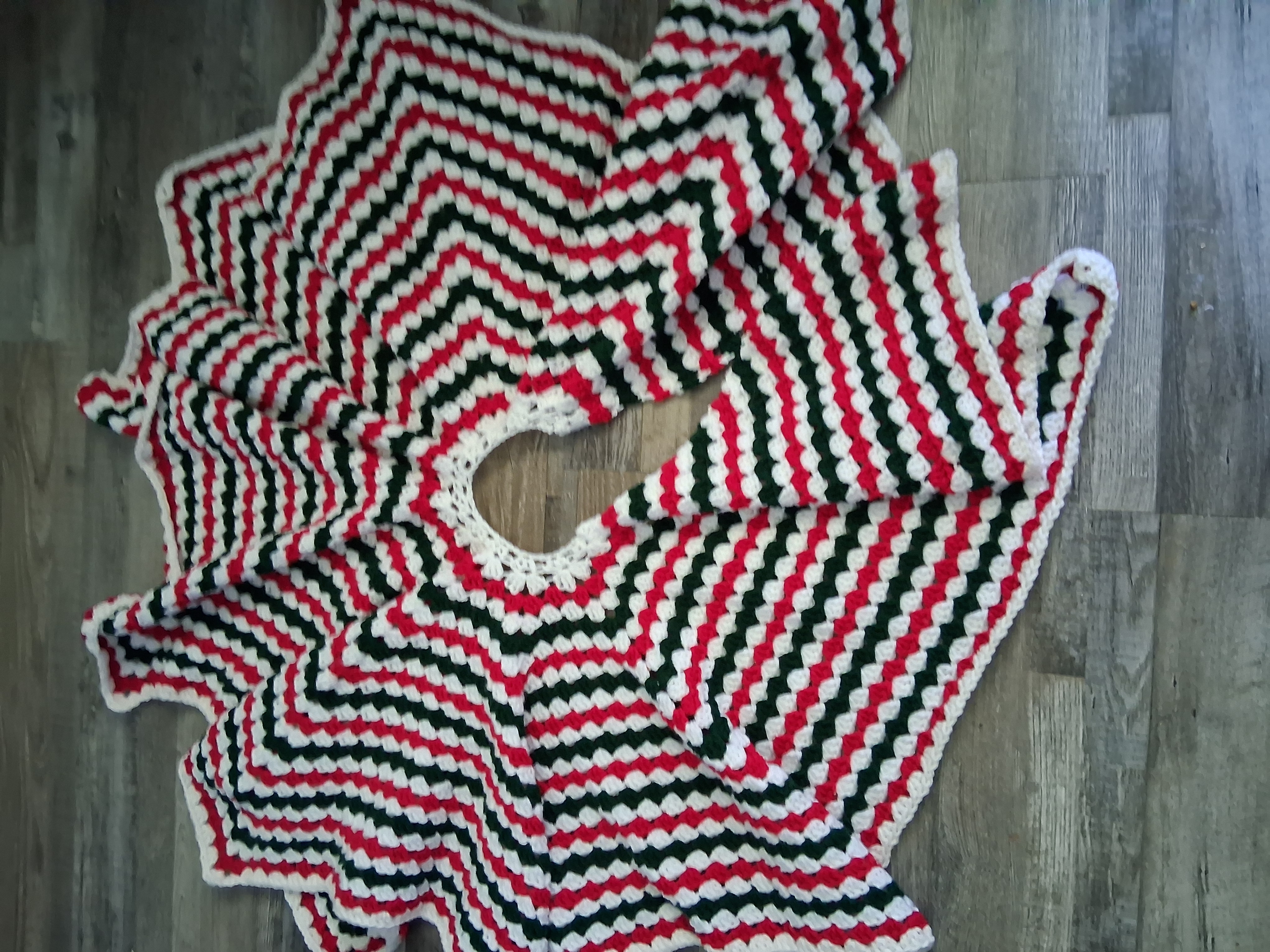 Crochet WIP Update: Tree Skirts, American Flag Afghan, and Marketplace Listings