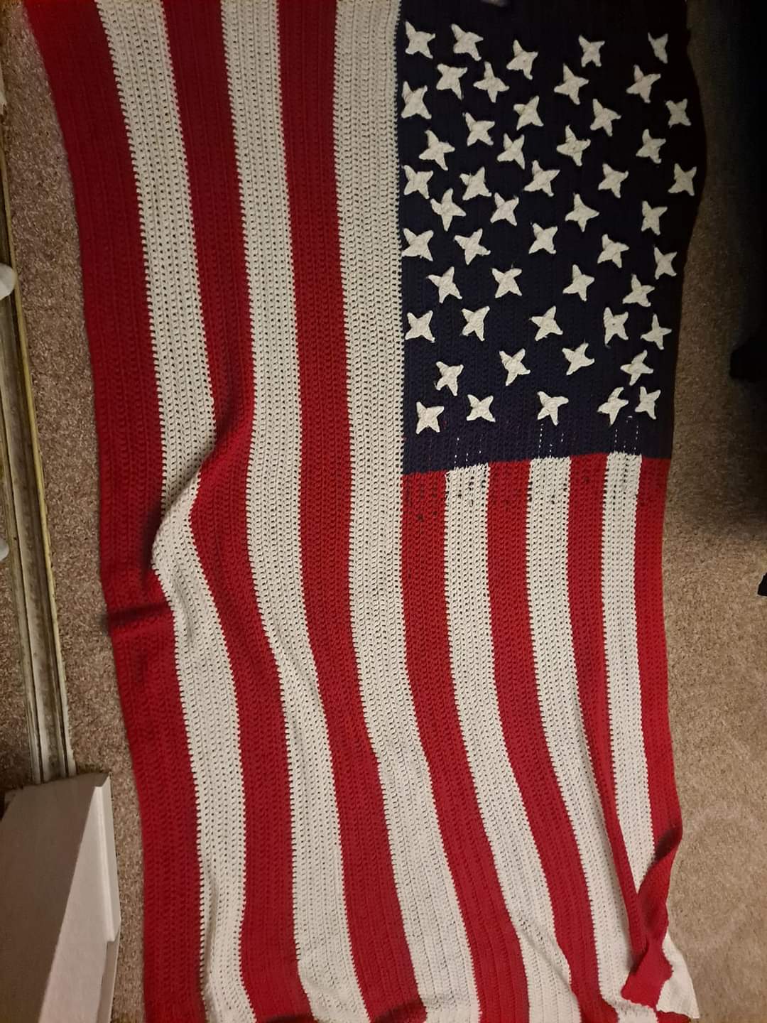 American Flag Afghan - Made to Order